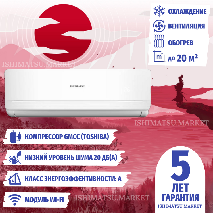 Сплит-система ISHIMATSU Kyoto AMK-07H WI-FI WS-40 с зимним комплектом